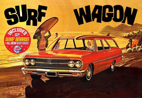 AMT 1965 Chevy Chevelle Surf Wagon 1/25 Scale Model Kit