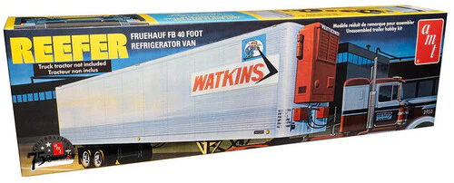 AMT Fruehauf 40 ft Reefer Trailer Watkins 1/25 Scale Model Kit
