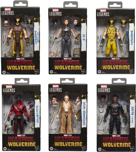 Deadpool & Wolverine - Marvel Legends - 6pc Action Figure Assortment