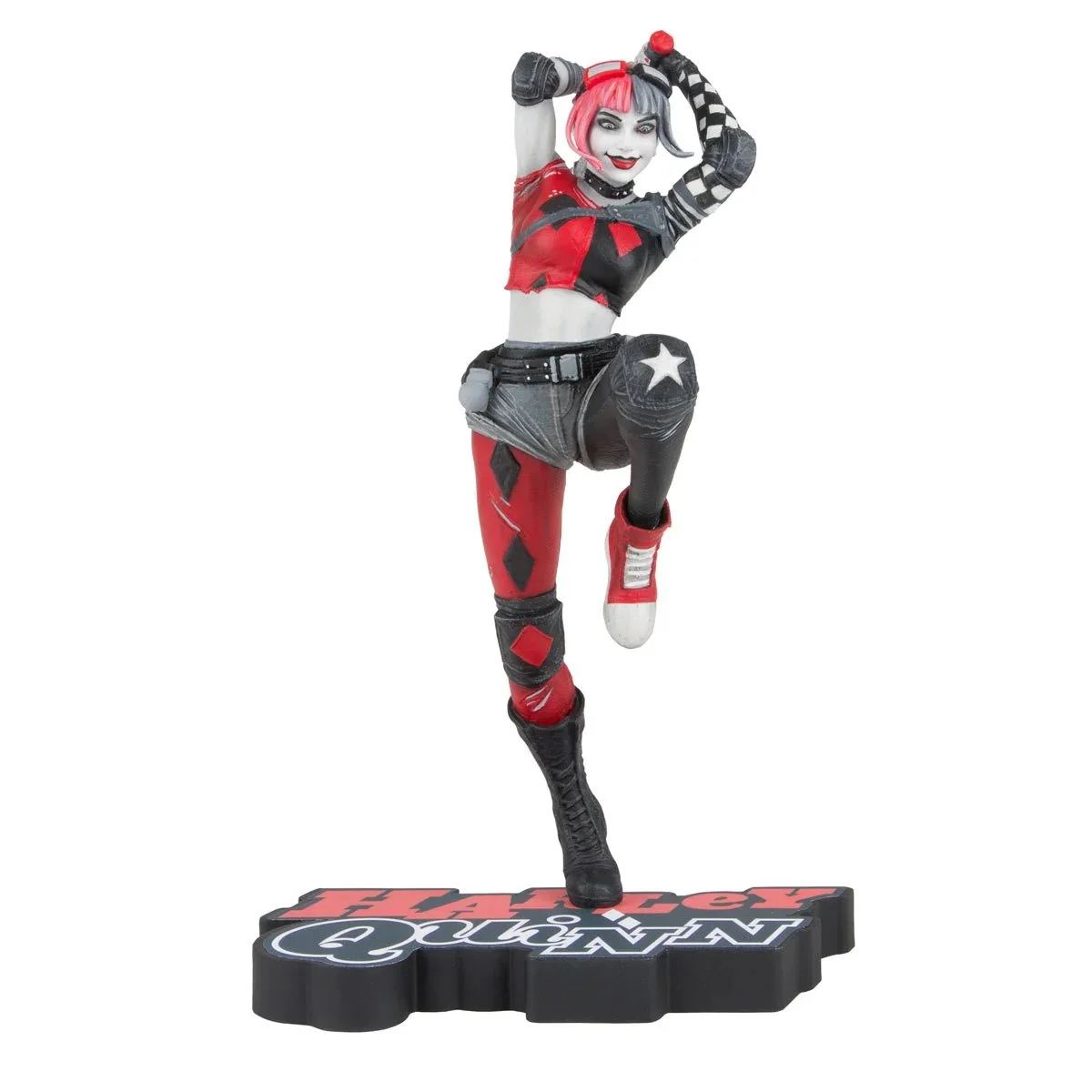 Harley Quinn Red White and Black by Derrick Chew Statue - Image 3