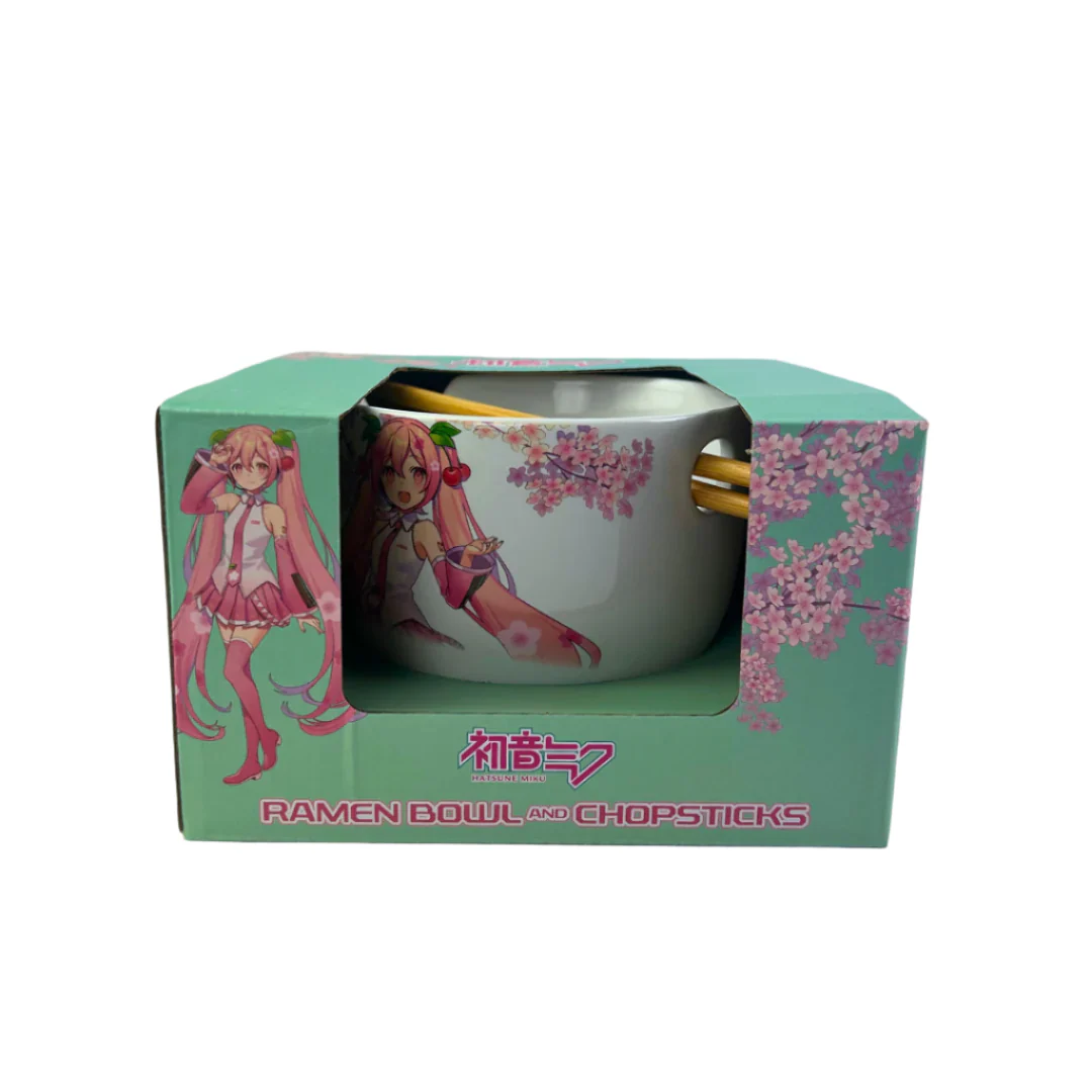 Hatsune Miku - Sakura Miku Ramen Bowl with Chopsticks - Image 3