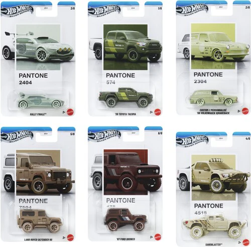 Hot Wheels 1:64 Silver Series Pantone 10-Piece B Assortment