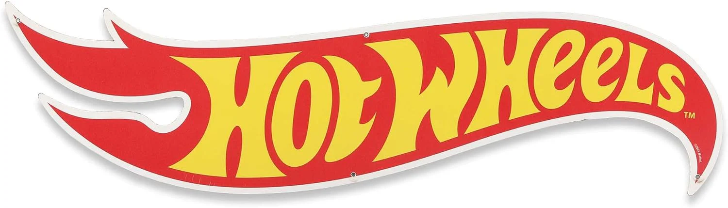 Hot Wheels Flame Logo Metal Sign