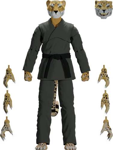 Jiu Jitsu Combat Creatures - Chico The Cheetah Action Figure - Green Gi