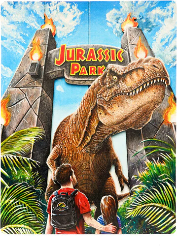 Jurrasic World - Woodart 3D - Rex Attack 12"x16" Hanging Sign