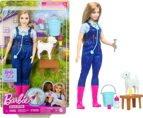 Mattel - Barbie Careers Farm Veterinarian Doll & Accessories, 65th Anniversary