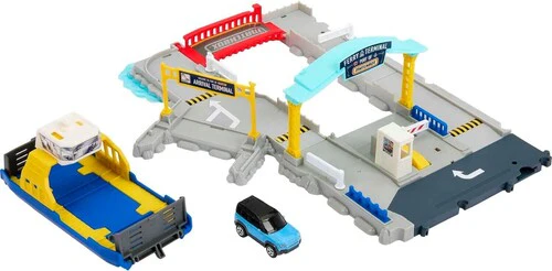 Mattel - Matchbox Action Drivers Ferry Port Playset, with Ferry Boat & Matchbox Car