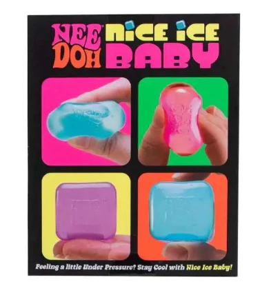 NeeDoh Nice Ice Baby 1.5-Inch Stress Ball 4-Pack [Smaller "Nice Cube"! RANDOM Colors!] - Image 4