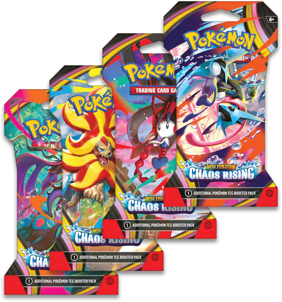 Pokemon Mega Evolution - Chaos Rising Sleeved Booster Pack (style may vary) - Image 2