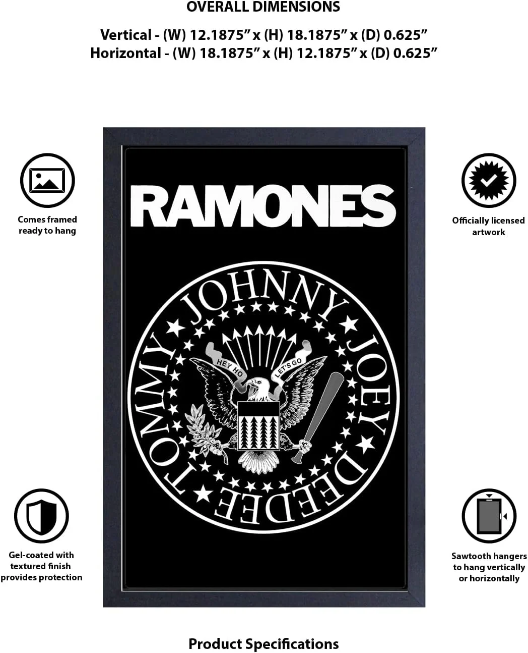 Ramones - Band Seal Framed Poster - Print - Image 2