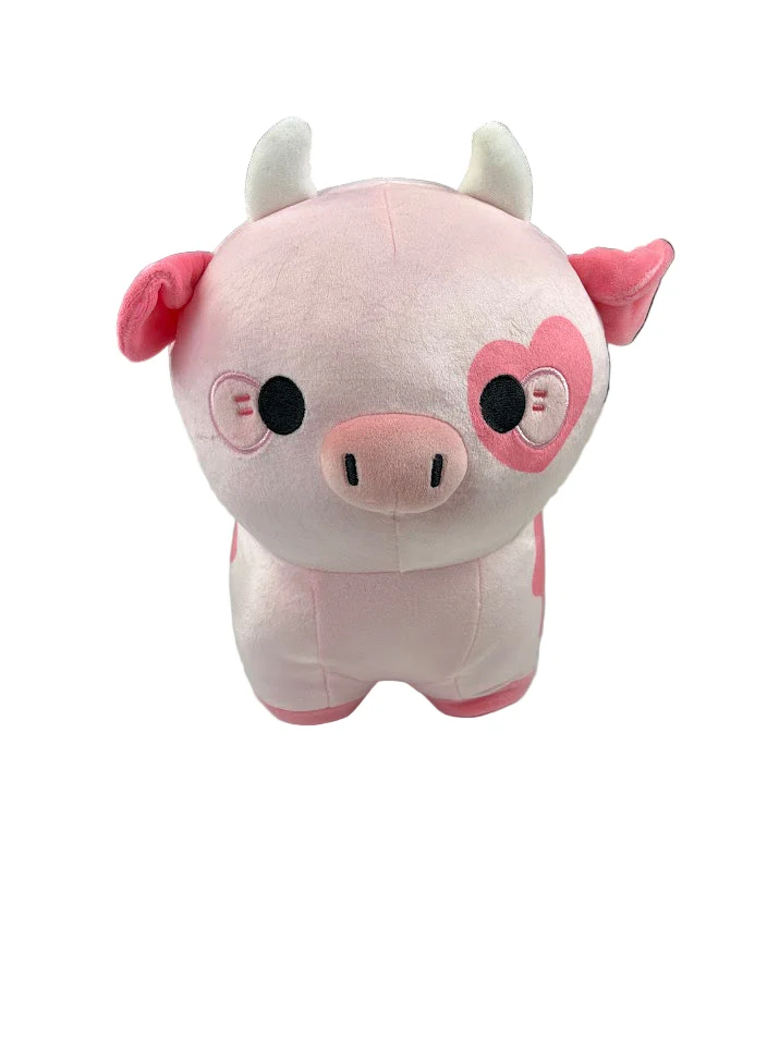 Strawberry Milk Cow 10in Plush