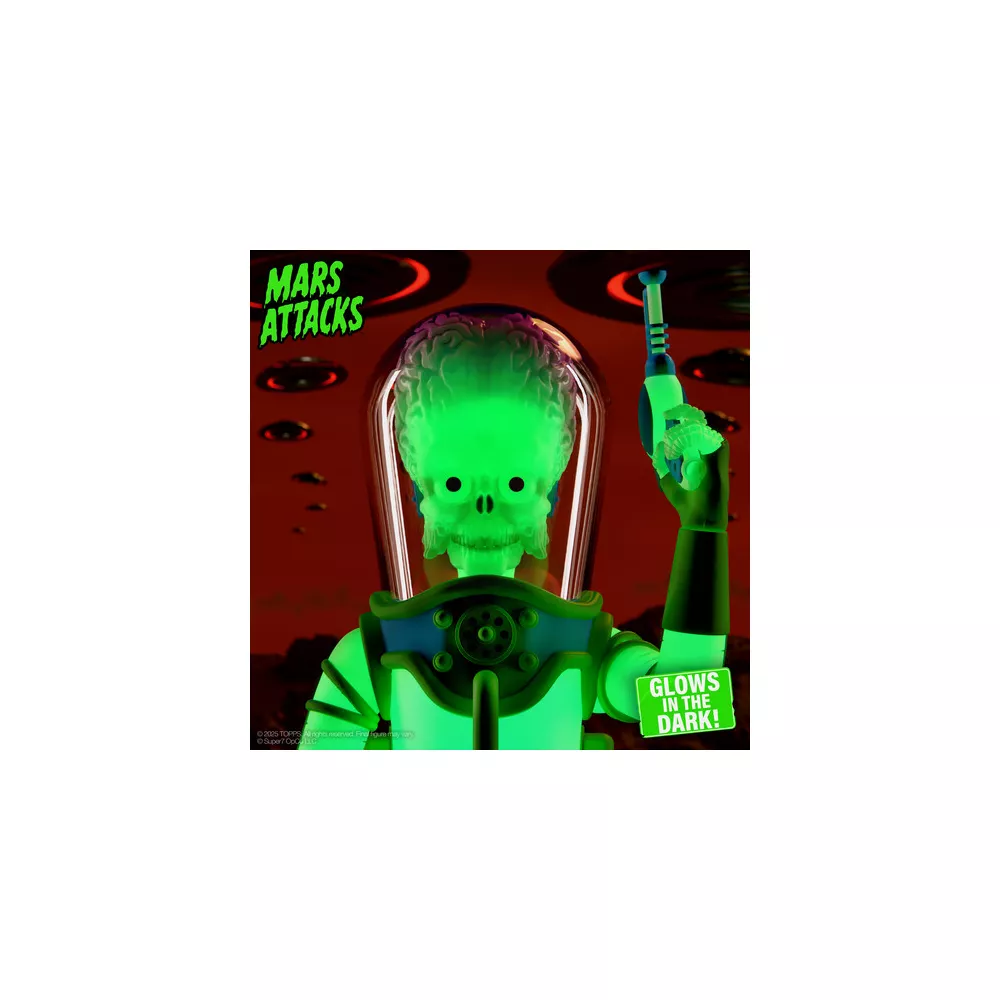 Super7 - Mars Attacks - ULTIMATES! Wv2 - Martian (Glow) Action Figure - Image 4
