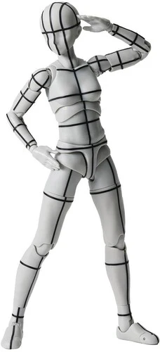 Tamashii Nations - BODY-KUN/BODY-CHAN - S.H.Figuarts - BODY CHAN -Sports- Edition-WIRE FRAME- (Gray Color Ver.)