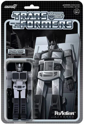 Transformers - ReAction Figure Wv1 - Optimus Prime Fallen Leader (Greyscale)