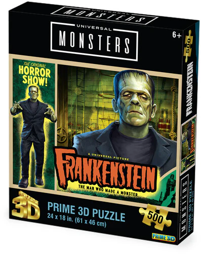 Universal Monsters Frankenstein 24x18 Lenticular 3D Puzzle AE Exclusive