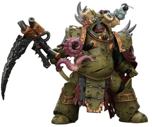 Warhammer 40K - Death Guard: Deathshroud Terminator 2 with Manreaper & Plaguespurter Gauntlet 1/18 Action Figure