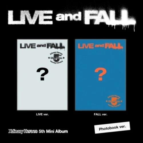 Xdinary Heroes - Live And Fall - incl. 80pg Photobook, 10pc Sticker Set, Trading Card, Letter Form XH, Photocard, Coaster + Message Photocard